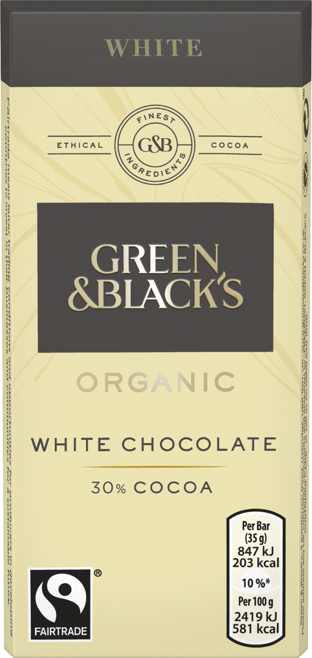 GREEN & BLACK'S Organic White Chocolate Bar 35g