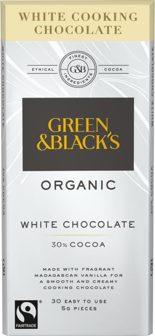GREEN & BLACK'S Organic White Cooks' Chocolate 150g