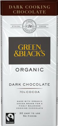 GREEN & BLACK'S Organic Dark Cooks' Chocolate 70% Cocoa 150g