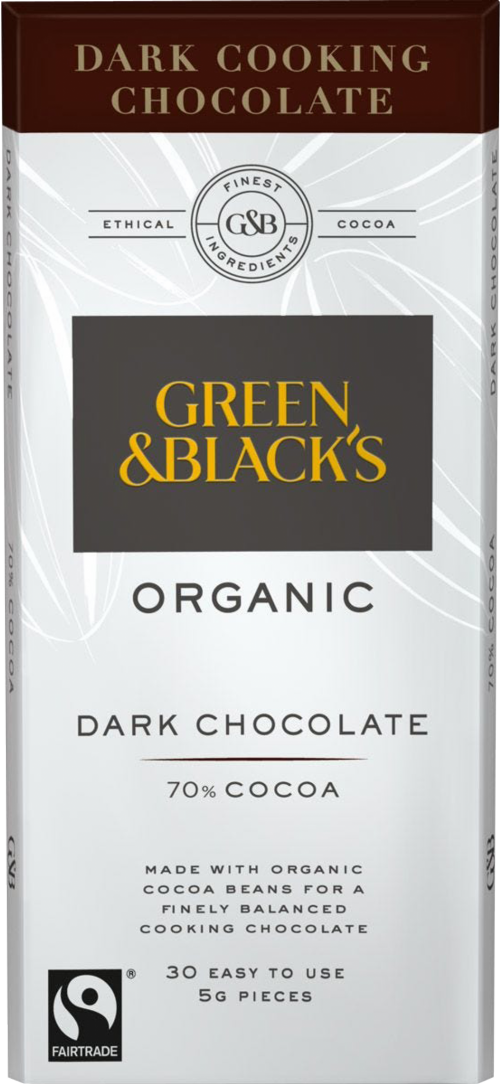 GREEN & BLACK'S Organic Dark Cooks' Chocolate 70% Cocoa 150g