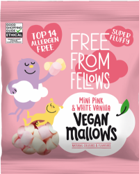 FREE FROM FELLOWS Mini Pink & White Vanilla Vegan Mallows 105g