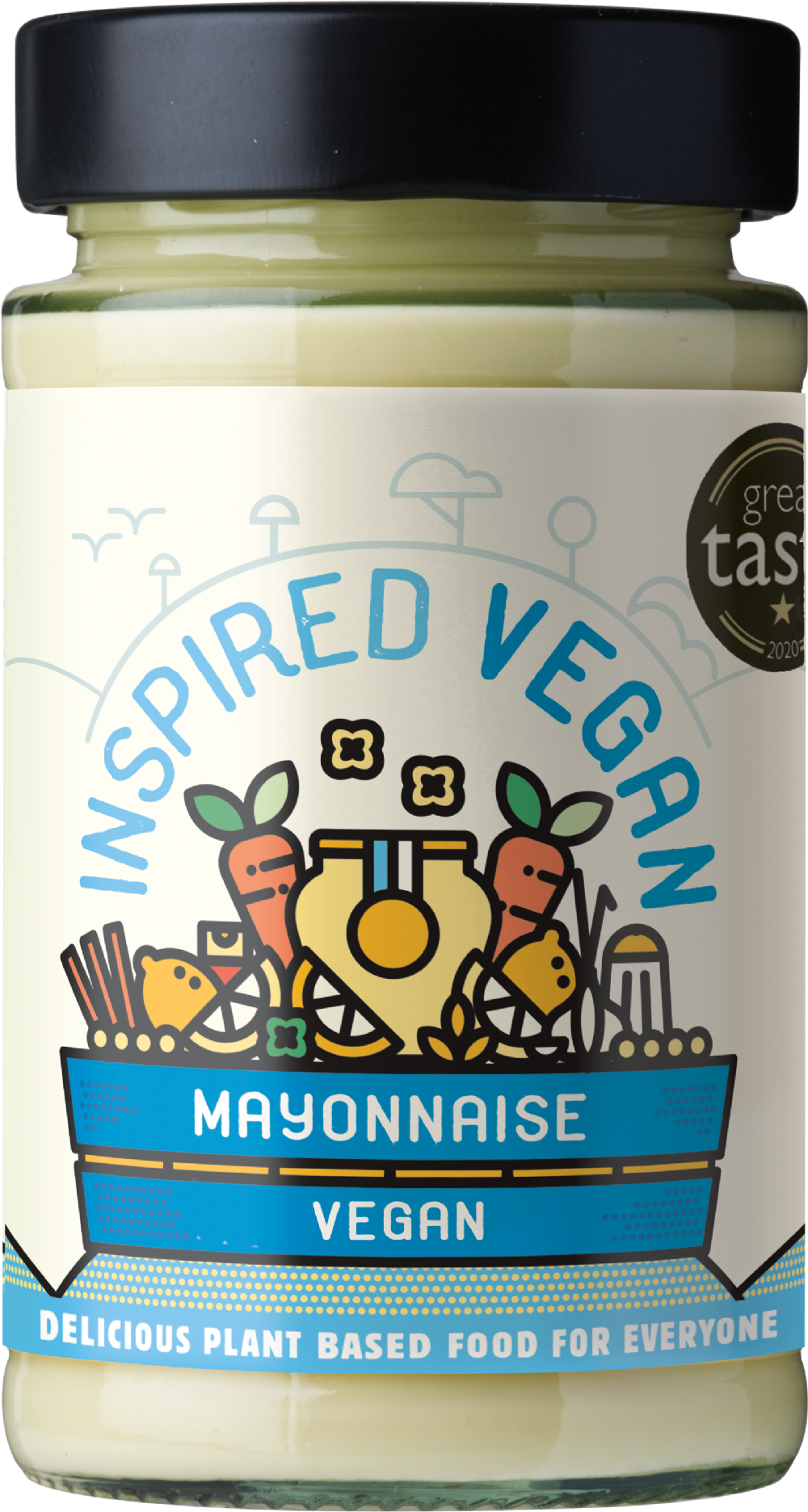 ATKINS & POTTS Inspired Vegan - Plain Mayo 205g (5060103392254)