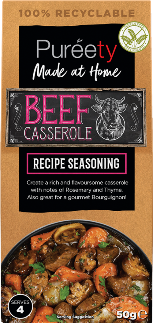PUREETY Beef Casserole Recipe Seasoning 50g