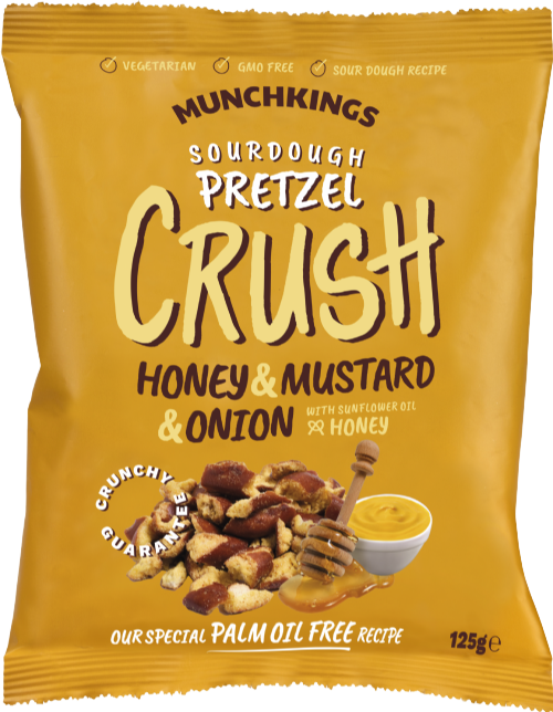 MUNCHKINGS Pretzel Crush - Honey & Mustard & Onion 125g