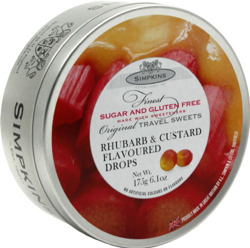 SIMPKINS Sugar Free Rhubarb & Custard Flavoured Drops 175g