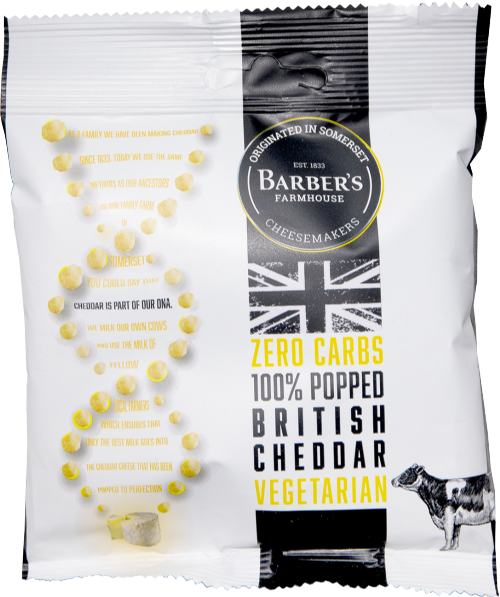 BARBER'S FARMHOUSE 100% Popped British Cheddar Snack 20g