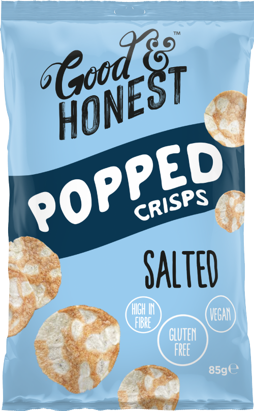 GOOD & HONEST Popped Crisps - Salted 85g