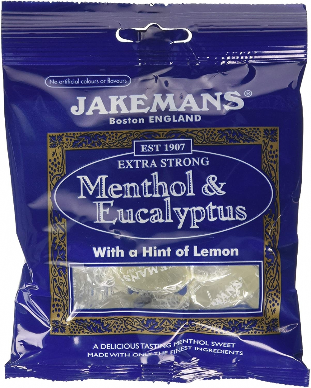 JAKEMANS Menthol & Eucalyptus Sweets 100g