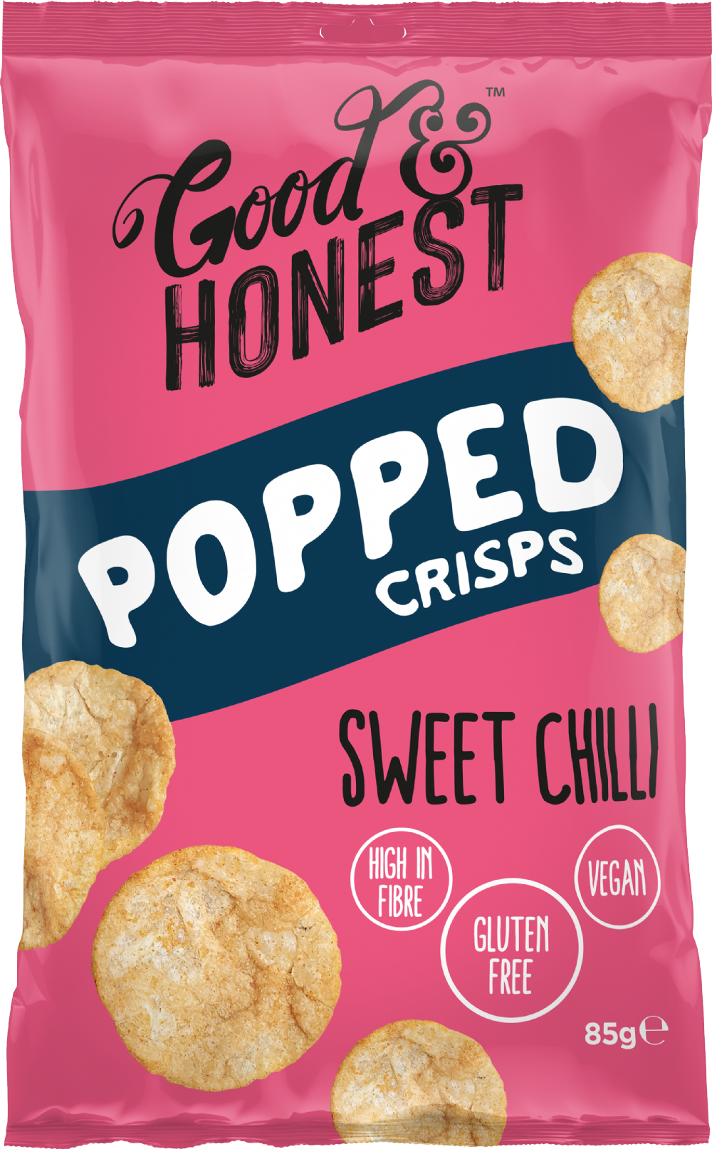 GOOD & HONEST Popped Crisps - Sweet Chilli 85g (5060326870836)