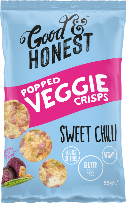 GOOD & HONEST Popped Veggie Crisps - Sweet Chilli 85g