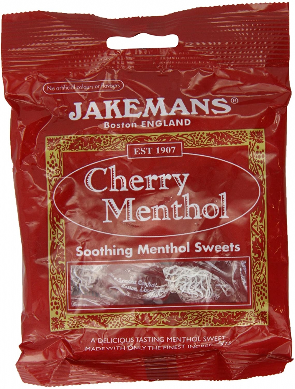 JAKEMANS Cherry Menthol Sweets 100g