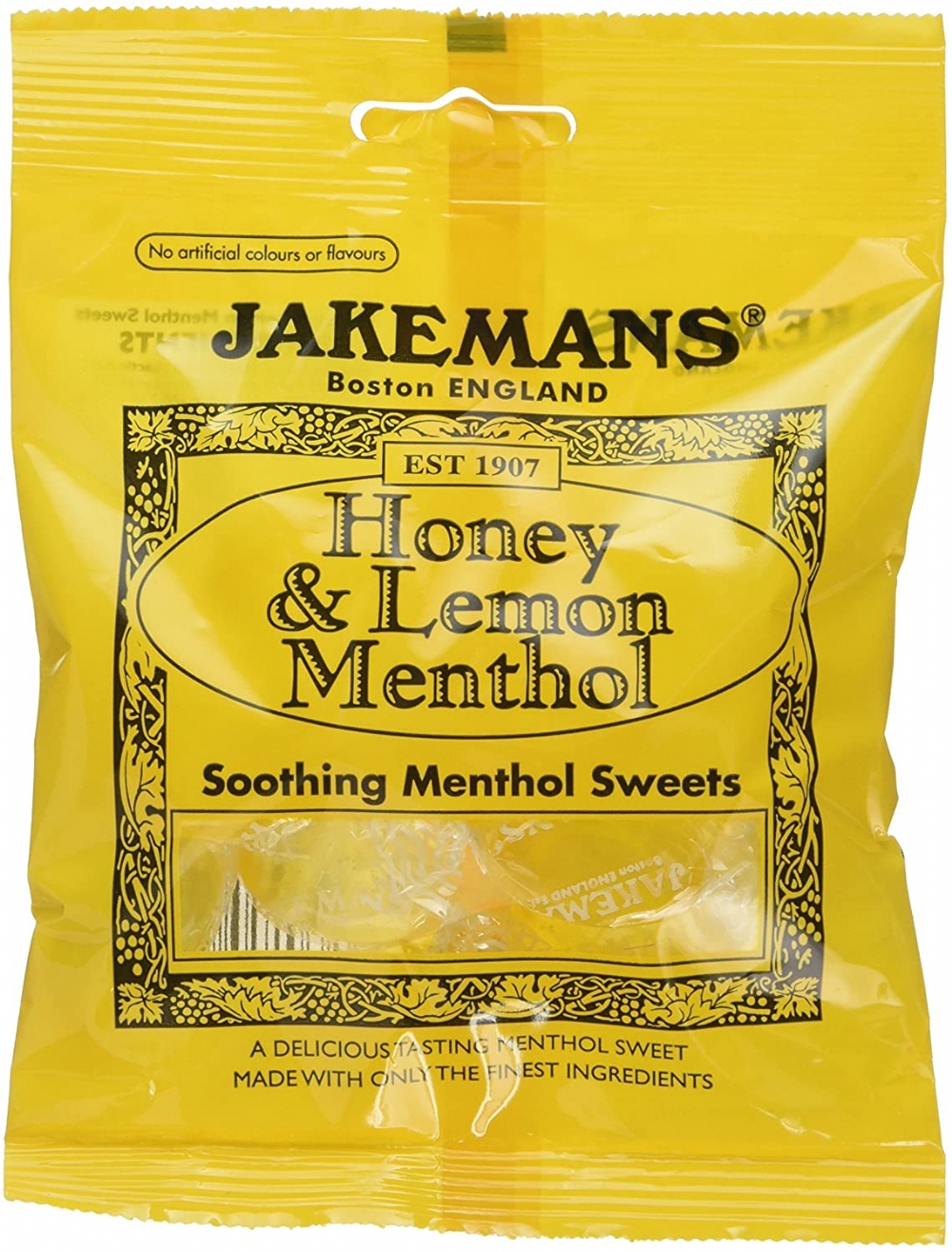 JAKEMANS Honey & Lemon Menthol Sweets 100g