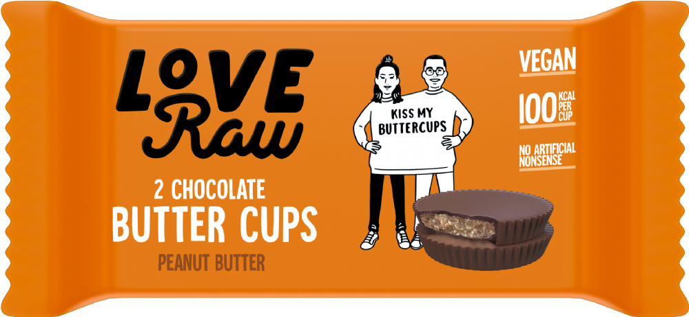 LOVERAW 2 Chocolate Butter Cups - Peanut Butter 34g (5060462260324)