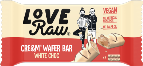 LOVERAW Cream Wafer Bar - White Choc 45g