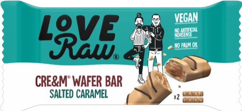 LOVERAW Cream Wafer Bar - Salted Caramel 45g