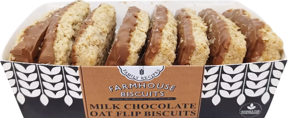 FARMHOUSE BISCUITS Milk Chocolate Oat Flip Biscuits 150g