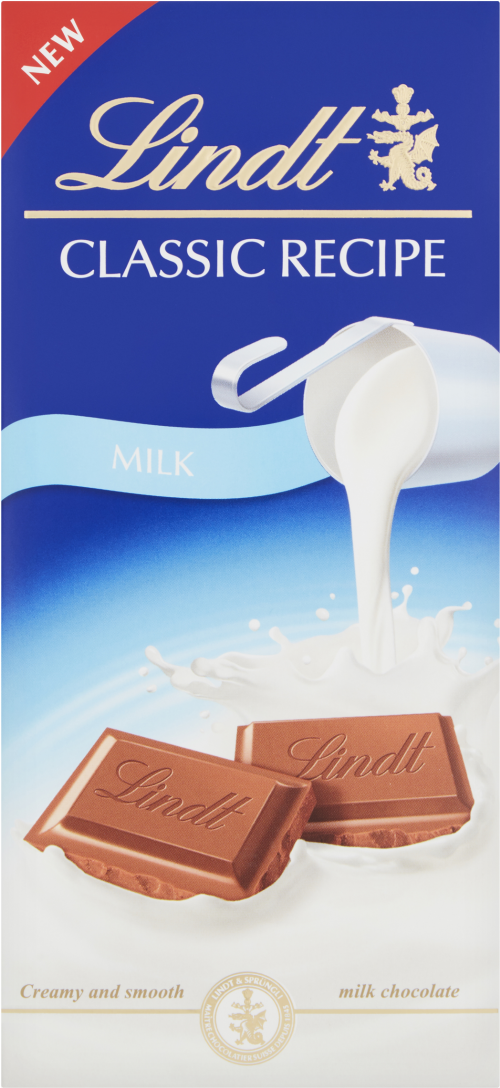 LINDT Classic Recipe Bar - Milk 125g