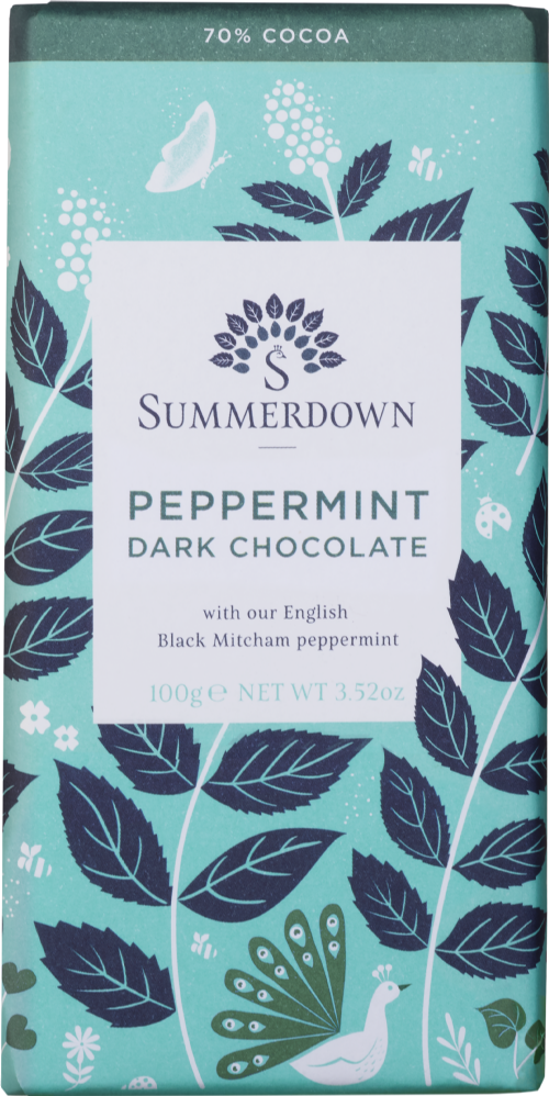 SUMMERDOWN Peppermint Dark Chocolate Bar 100g