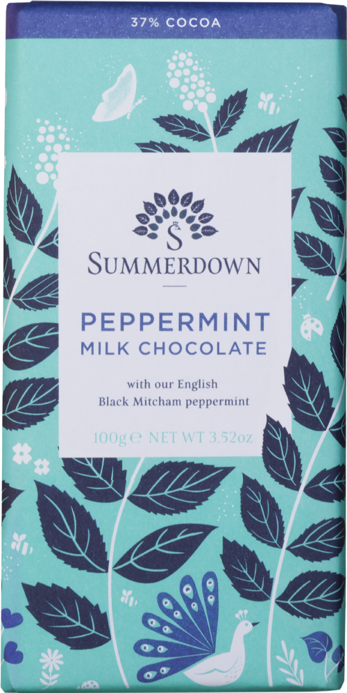 SUMMERDOWN Peppermint Milk Chocolate Bar 100g