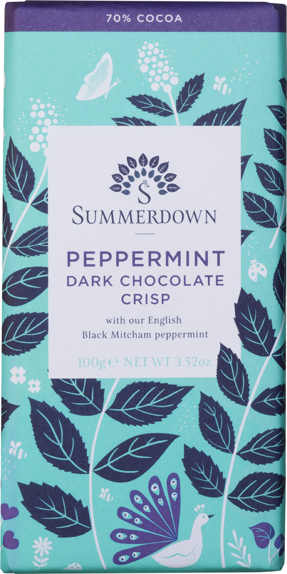 Summerdown Peppermint Dark Chocolate Crisp Bar 100g