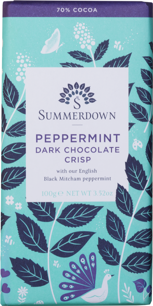 SUMMERDOWN Peppermint Dark Chocolate Crisp Bar 100g