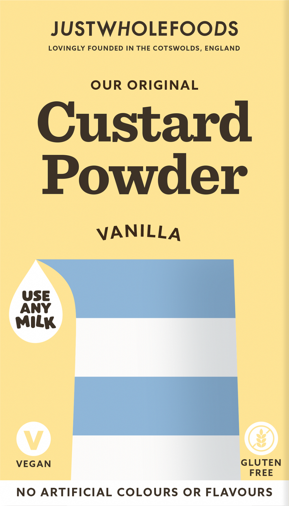 JUST WHOLEFOODS Vanilla Custard Powder 100g
