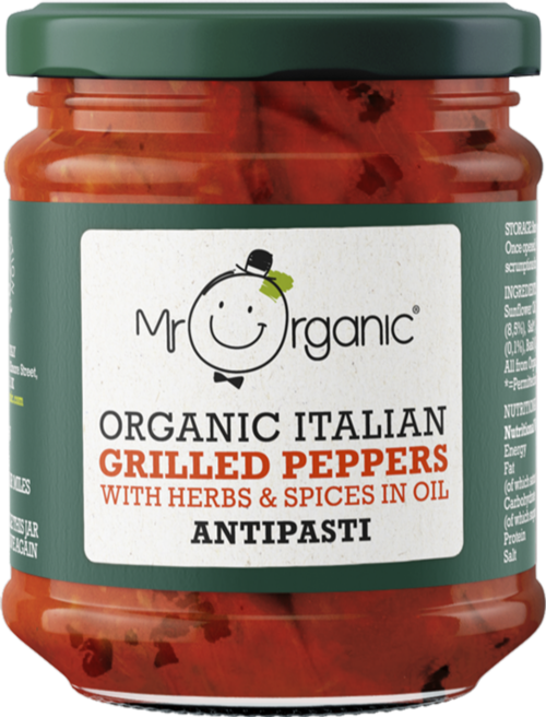 MR ORGANIC Grilled Peppers / Herbs & Spices Antipasti 190g