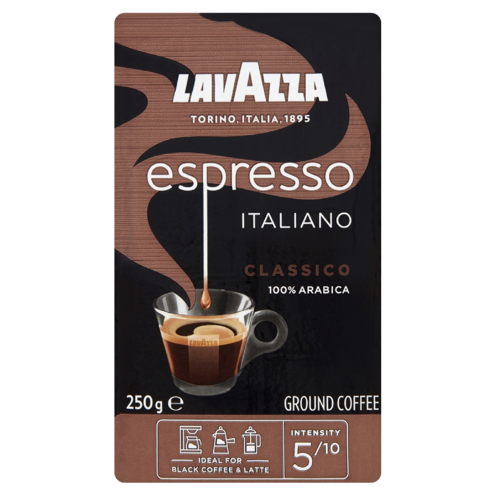 LAVAZZA Espresso Italiano 100% Arabica Ground Coffee 250g