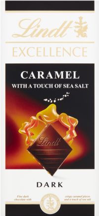 LINDT Excellence Dark Caramel & Sea Salt Bar 100g
