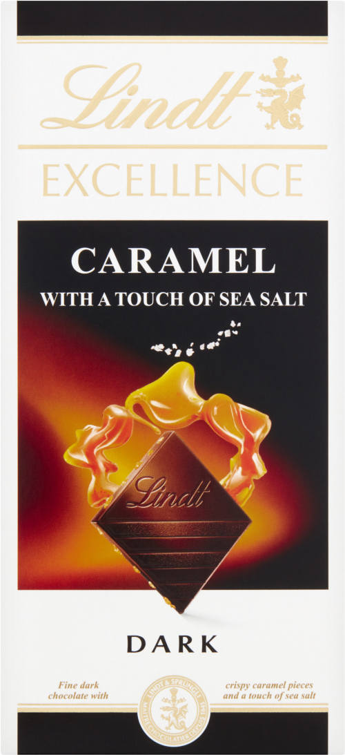 LINDT Excellence Dark Caramel & Sea Salt Bar 100g