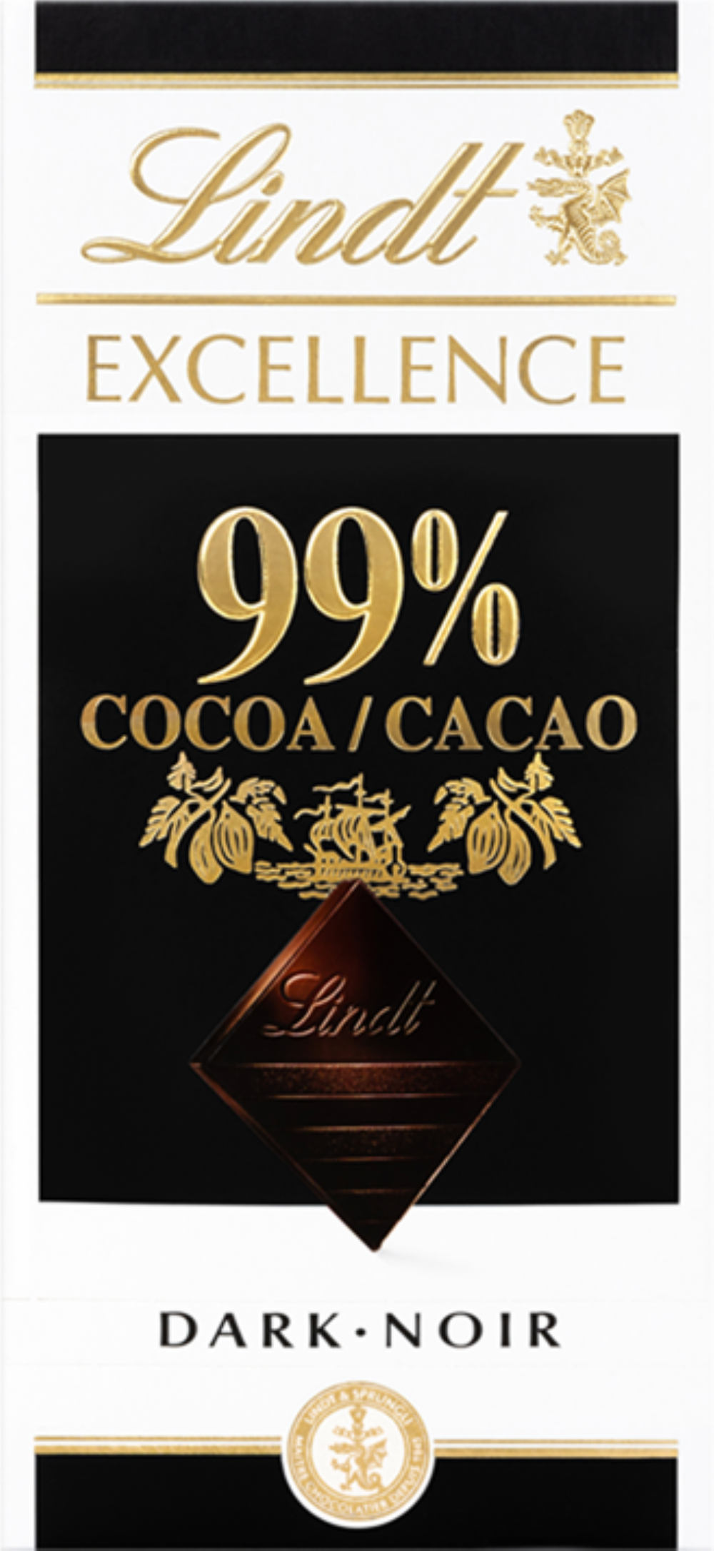 LINDT Excellence 99% Cocoa Bar 50g