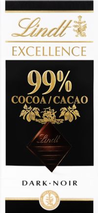 LINDT Excellence Dark 99% Cocoa Bar 50g