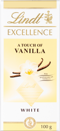 LINDT Excellence White Touch of Vanilla Bar 100g