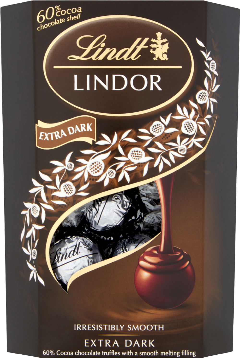 LINDT Lindor 60% Extra Dark Cornet 200g