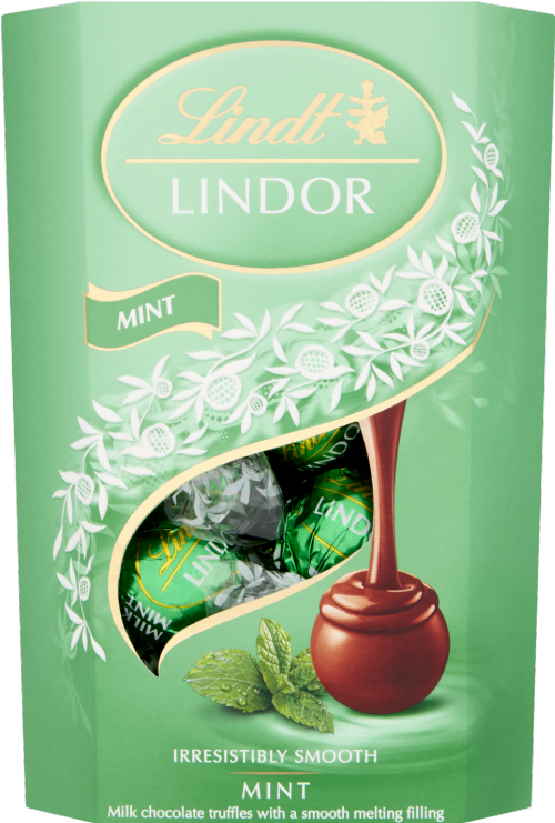 LINDT Lindor Milk Mint Cornet 200g