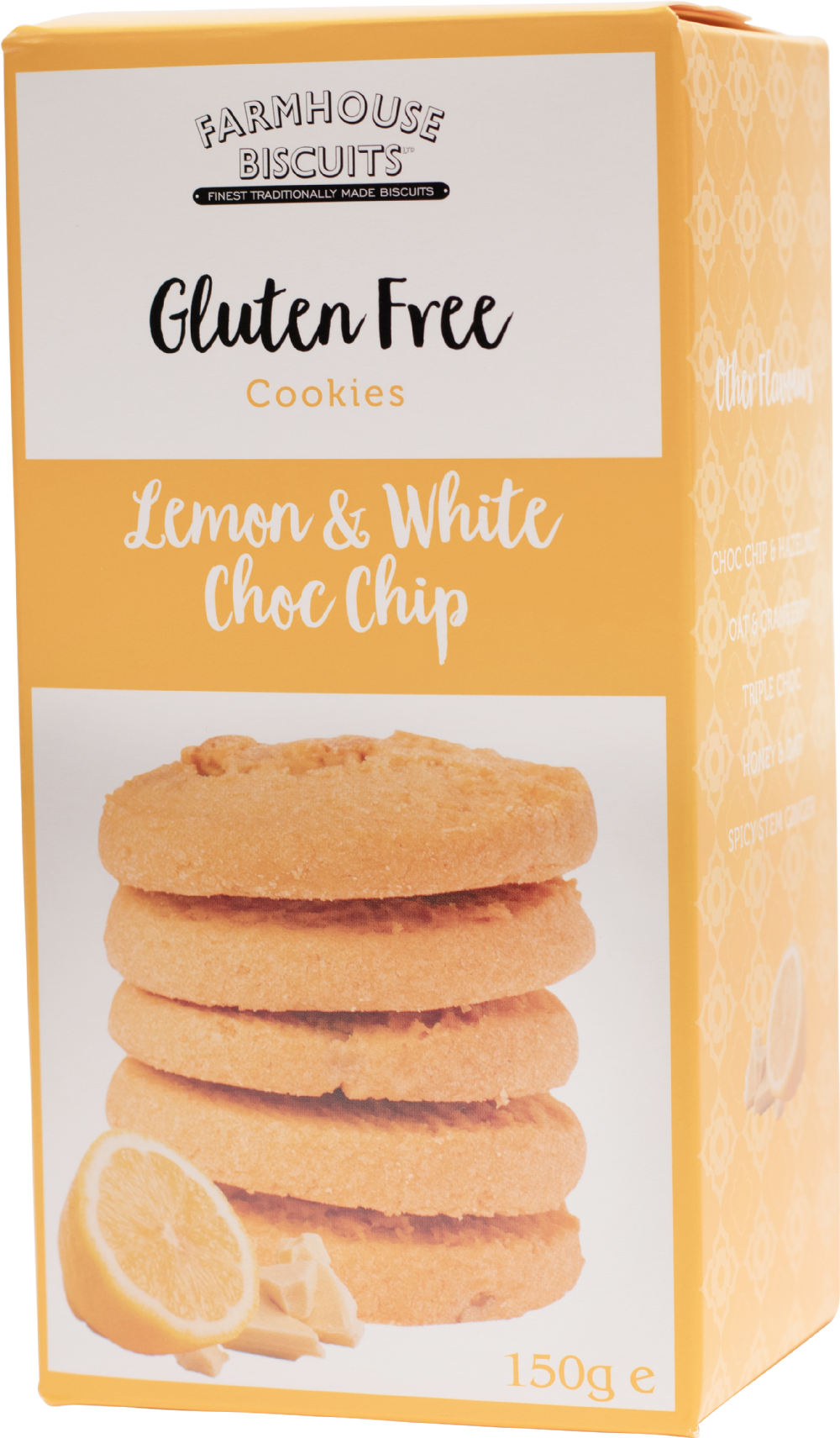 FARMHOUSE Gluten Free Lemon & White Choc Chip Cookies 150g