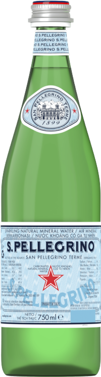 SAN PELLEGRINO Sparkling Natural Mineral Water - Glass 750ml