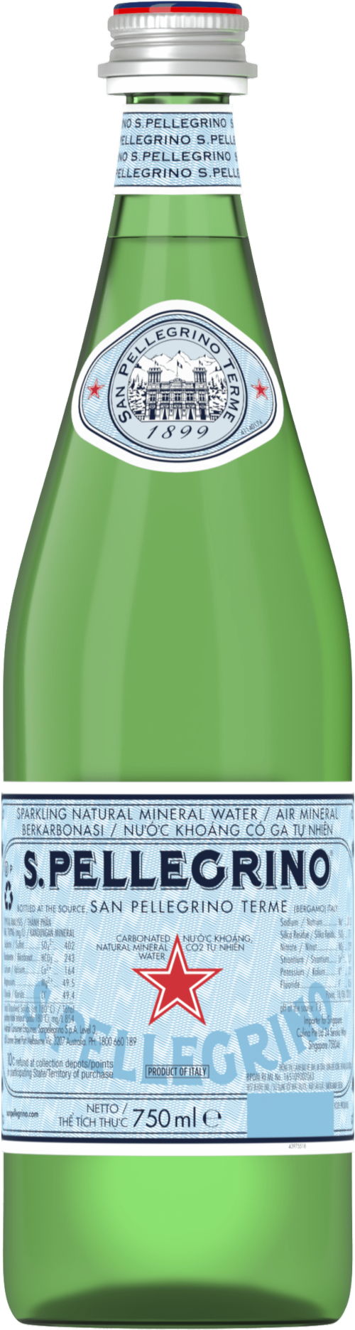 SAN PELLEGRINO Sparkling Natural Mineral Water 750ml