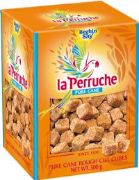 LA PERRUCHE Pure Cane Rough Cut Sugar Cubes - Brown 500g