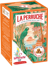 LA PERRUCHE Pure Cane Rough Cut Sugar Cubes - Amber 500g