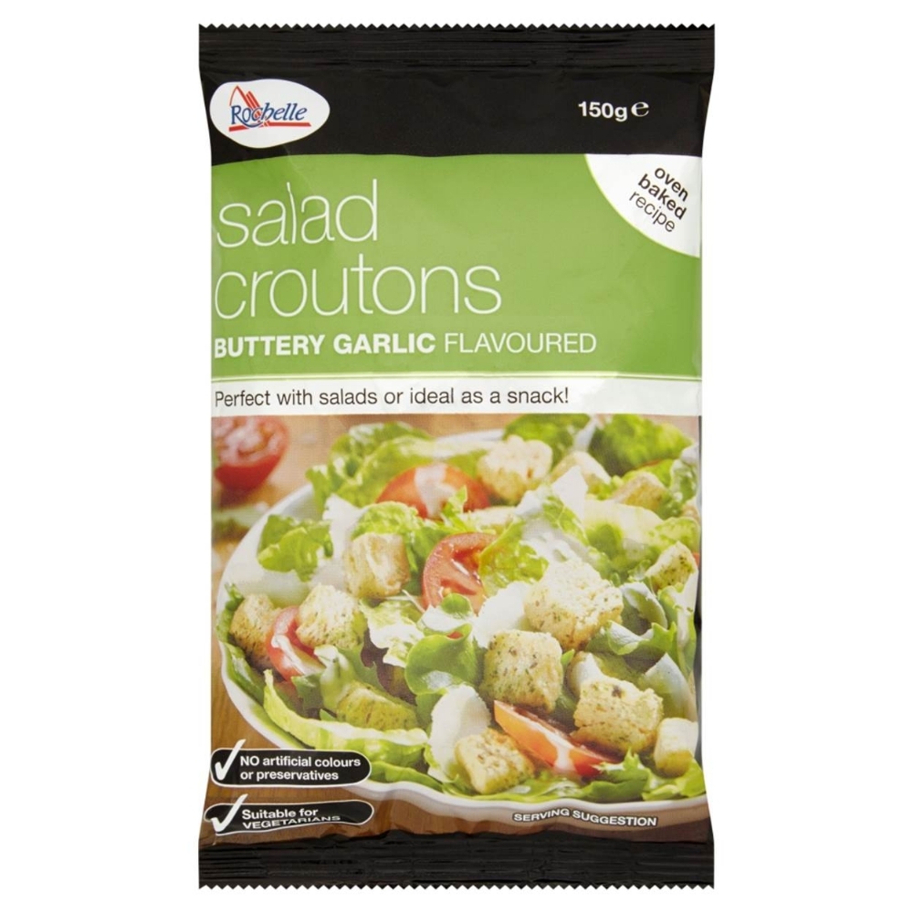 ROCHELLE Salad Croutons - Buttery Garlic Flavour 150g