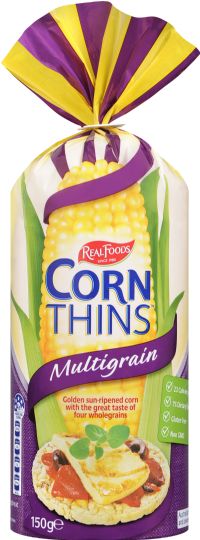 REAL FOODS Corn Thins - Multigrain 150g