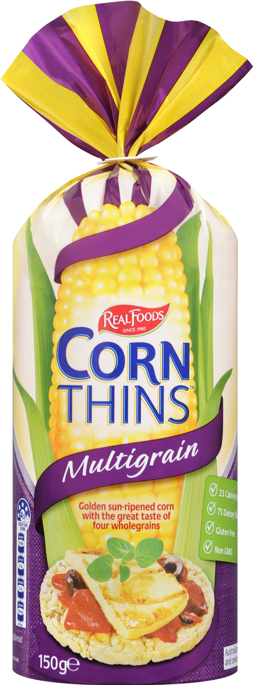 REAL FOODS Corn Thins - Multigrain 150g