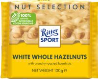 RITTER SPORT Whole Hazelnuts White Chocolate 100g