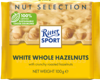 RITTER SPORT Whole Hazelnuts White Chocolate 100g