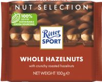 RITTER SPORT Whole Hazelnuts Milk Chocolate 100g