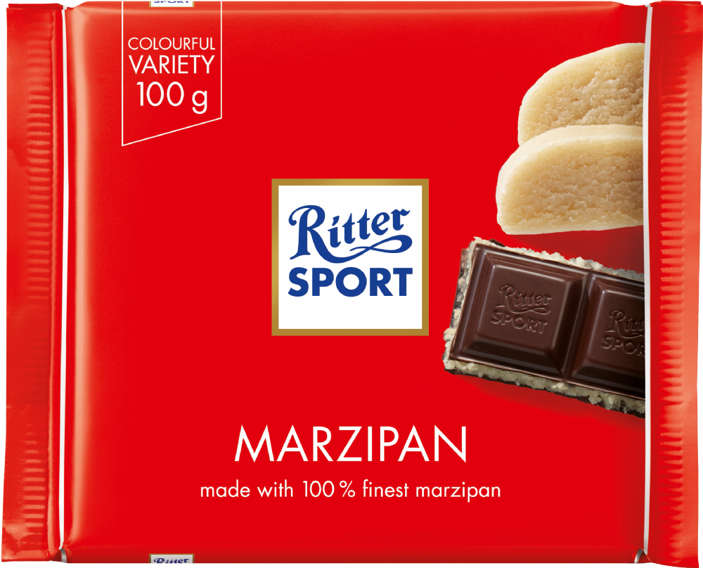 RITTER SPORT Marzipan Dark Chocolate 100g