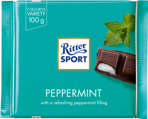 RITTER SPORT Peppermint Dark Chocolate 100g