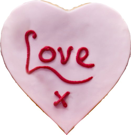 BURTS Pink Love Heart Shortbread 45g