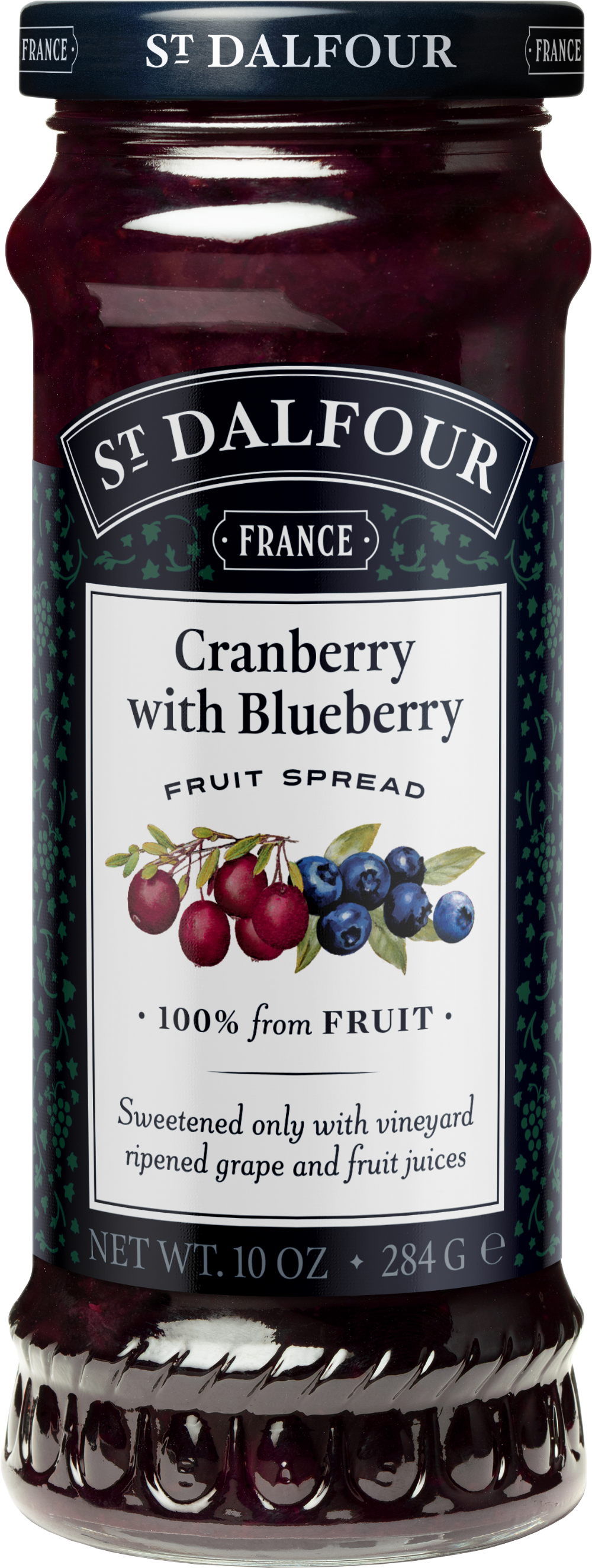 ST DALFOUR Cranberry with Blueberry Fruit Spread 284g
